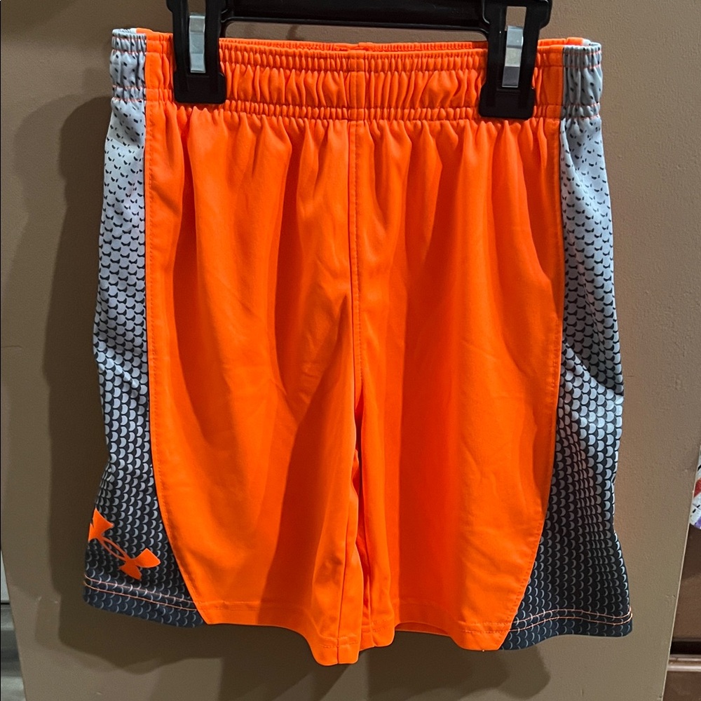 Under Armour Bright Orange and Gray Shorts